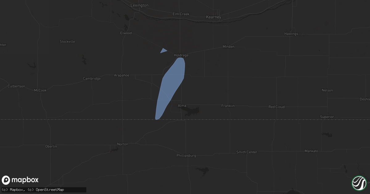 Hail map in Alma, NE on June 3, 2025