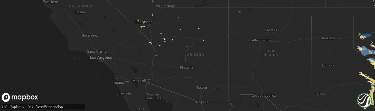 Hail map in Arizona on June 3, 2025
