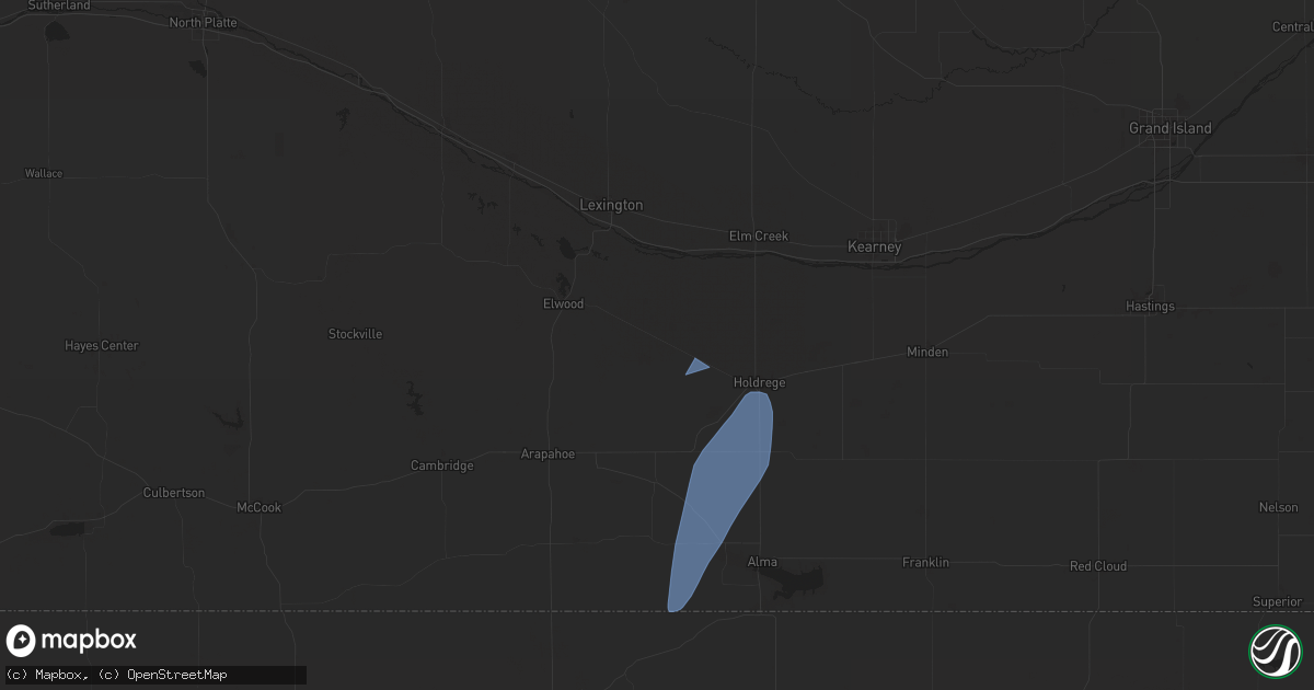 Hail map in Bertrand, NE on June 3, 2025