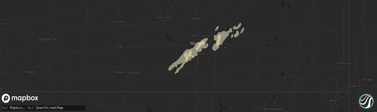 Hail map in Clearwater, KS on June 3, 2025