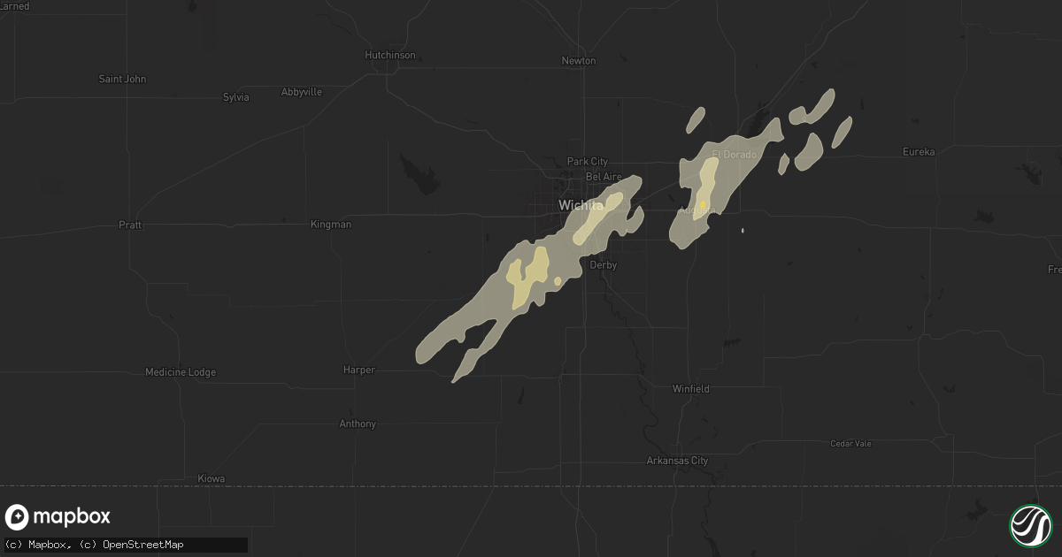 Hail map in Clearwater, KS on June 3, 2025