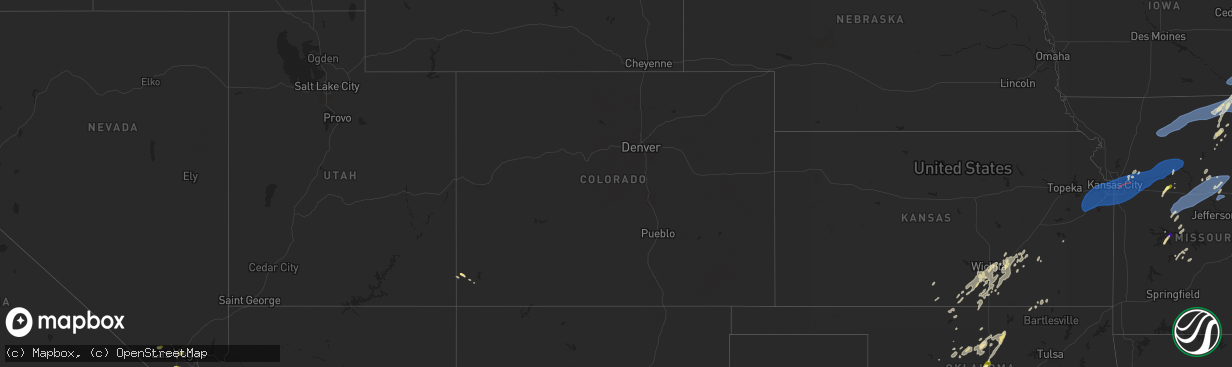 Hail map in Colorado on June 3, 2025