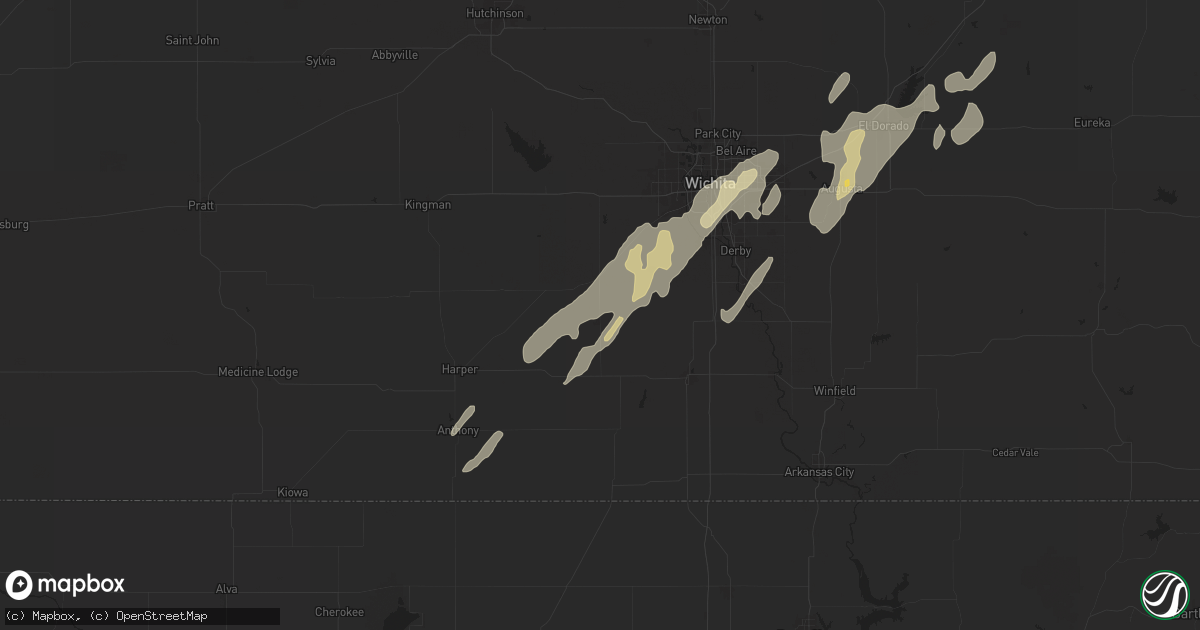 Hail map in Conway Springs, KS on June 3, 2025