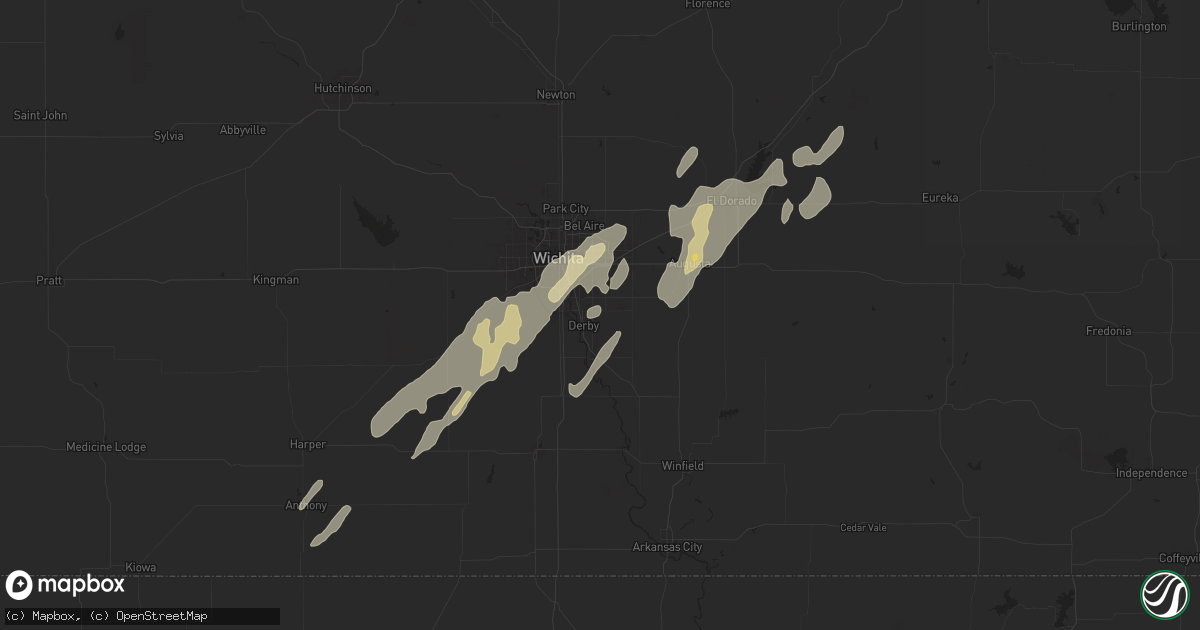 Hail map in Derby, KS on June 3, 2025