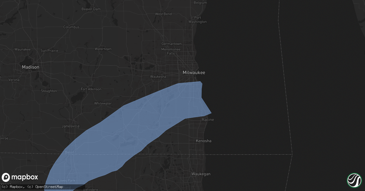 Hail map in Franklin, WI on June 3, 2025