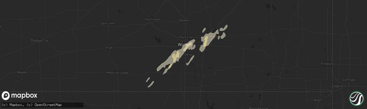 Hail map in Haysville, KS on June 3, 2025
