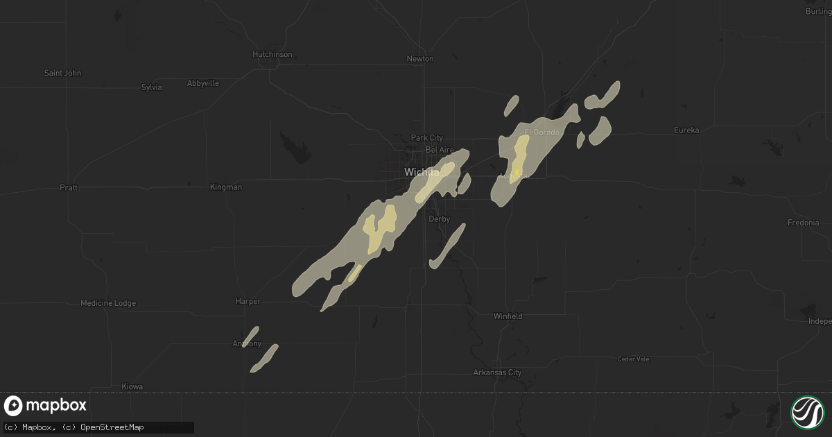 Hail map in Haysville, KS on June 3, 2025