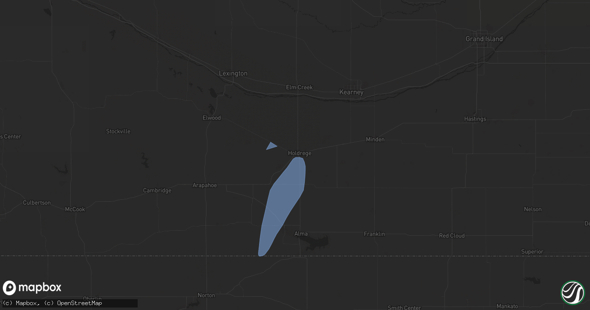 Hail map in Holdrege, NE on June 3, 2025
