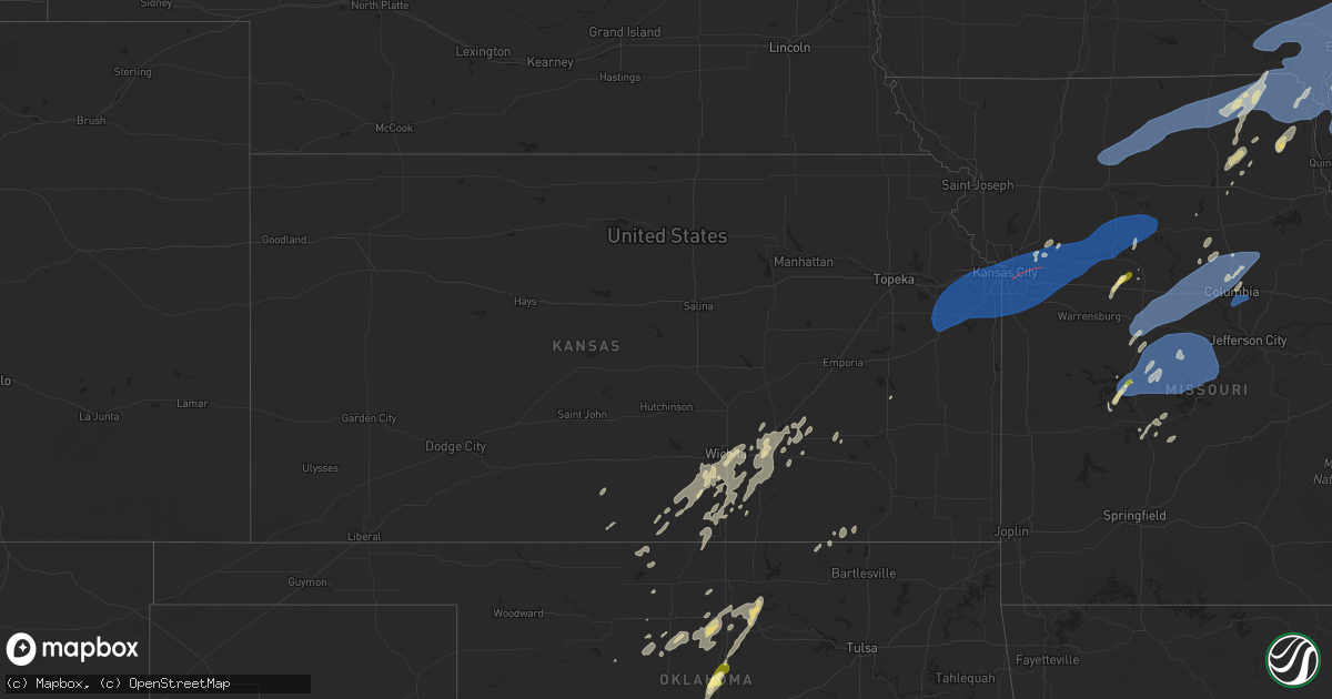 Hail map in Kansas on June 3, 2025