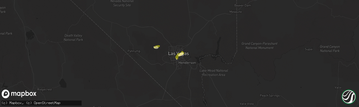 Hail map in Las Vegas, NV on June 3, 2025