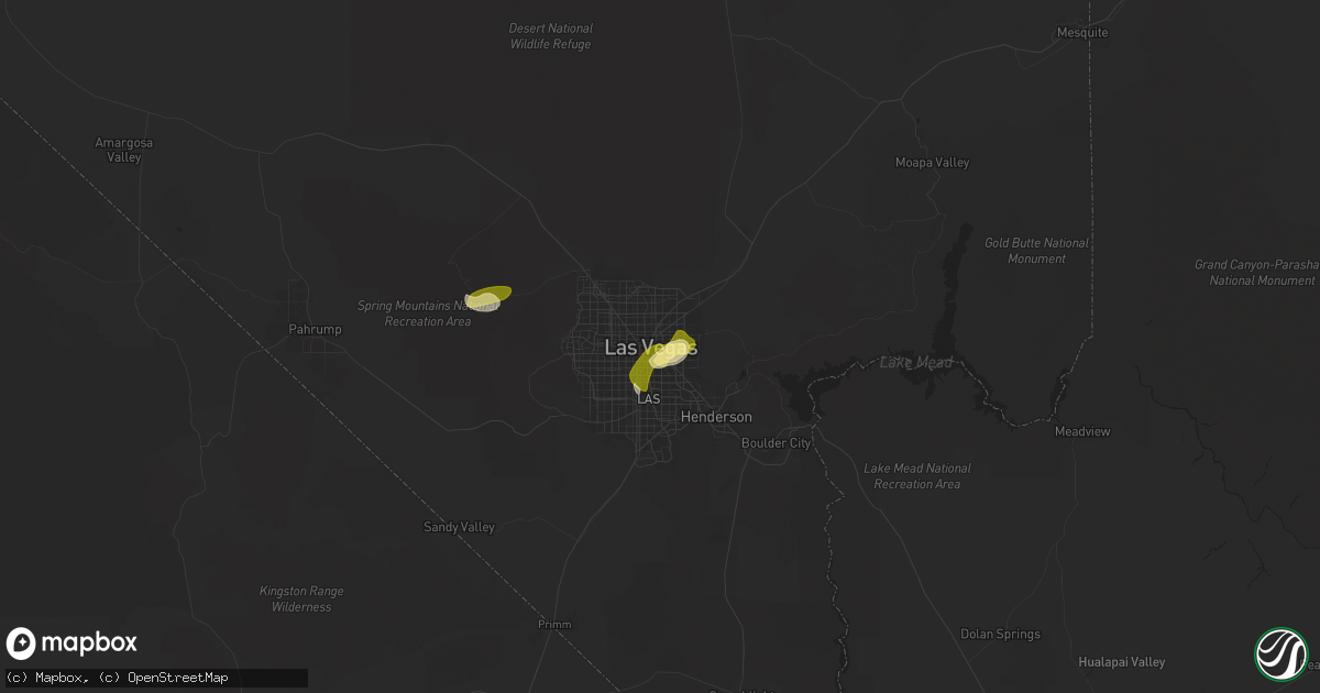 Hail map in Las Vegas, NV on June 3, 2025