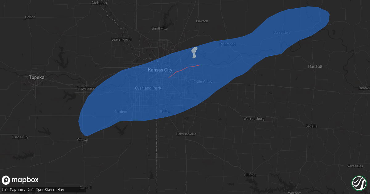 Hail map in Lees Summit, MO on June 3, 2025