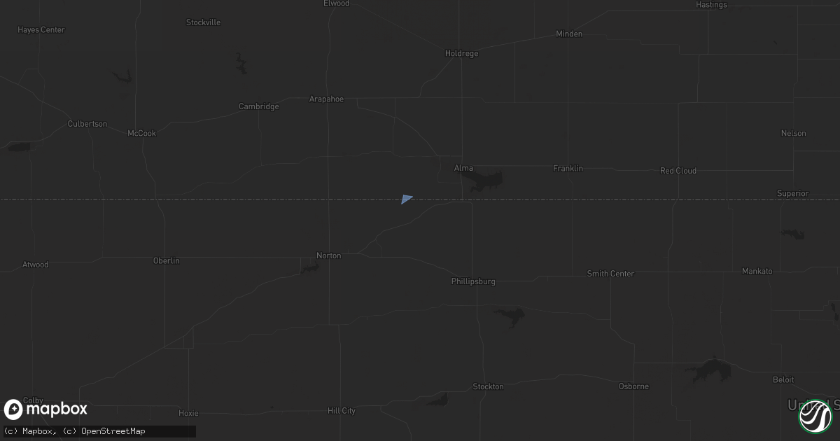 Hail map in Long Island, KS on June 3, 2025