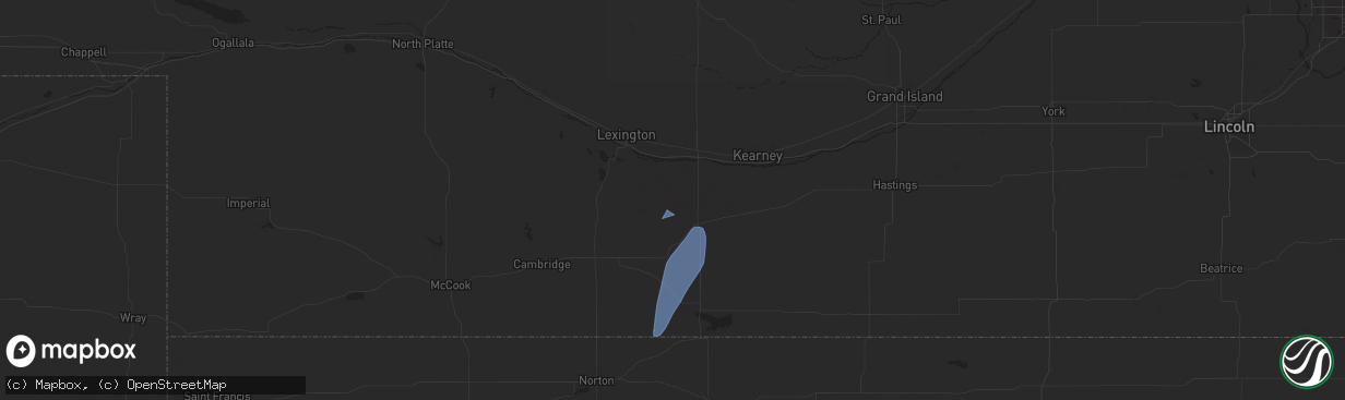 Hail map in Loomis, NE on June 3, 2025