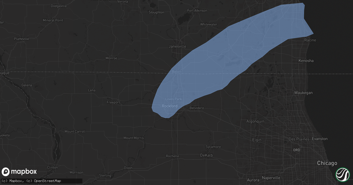 Hail map in Machesney Park, IL on June 3, 2025