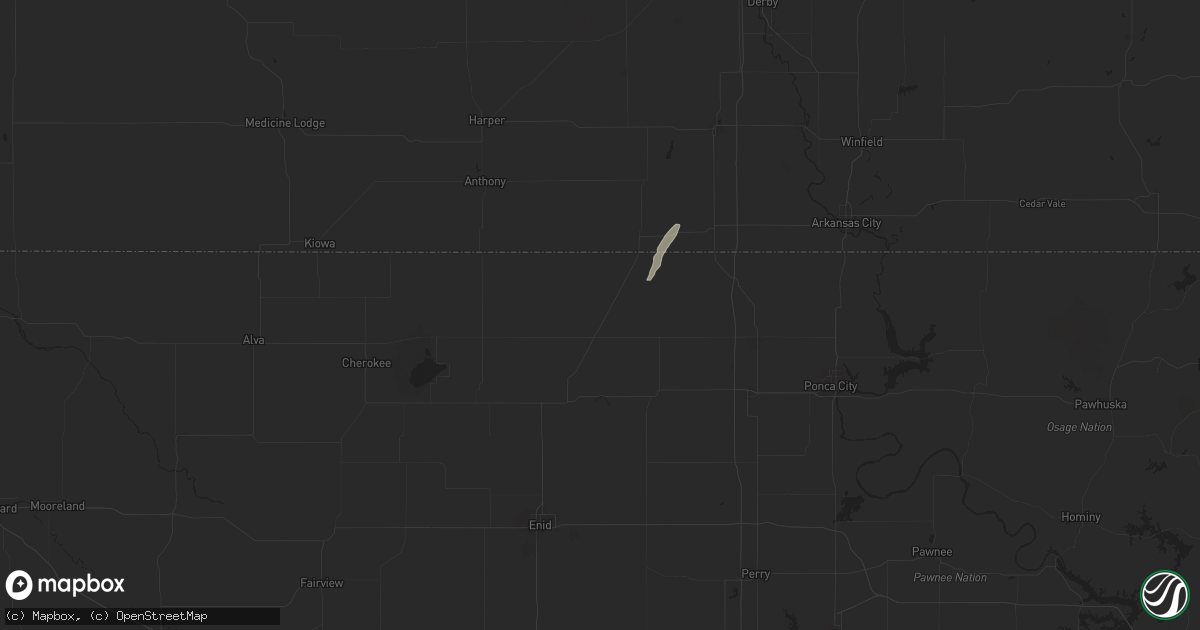 Hail map in Medford, OK on June 3, 2025