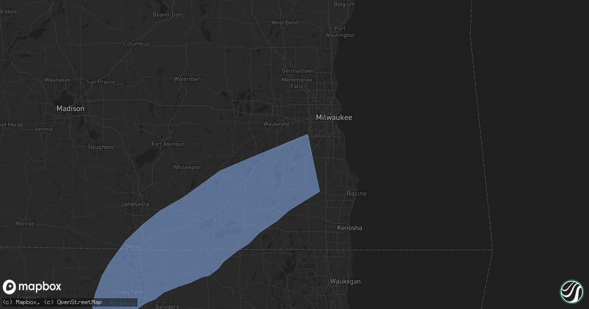 Hail map in Muskego, WI on June 3, 2025