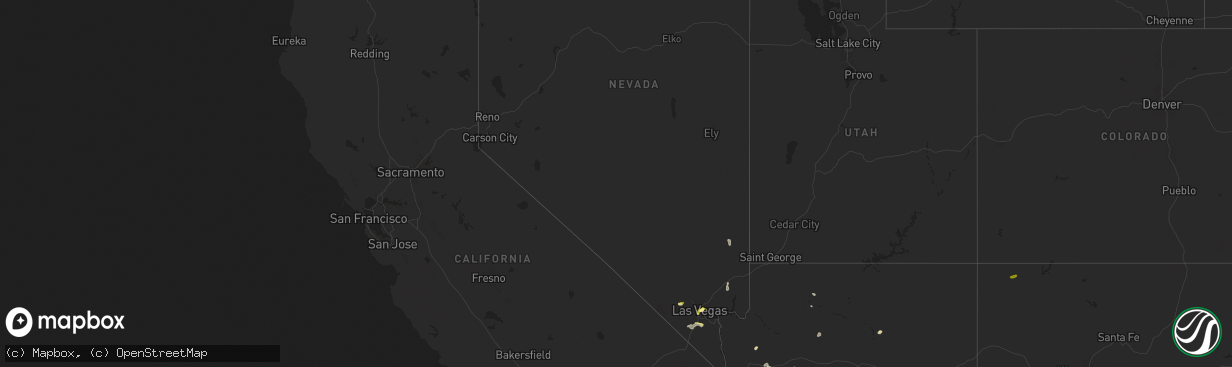 Hail map in Nevada on June 3, 2025