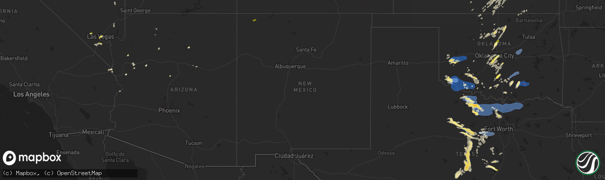 Hail map in New Mexico on June 3, 2025