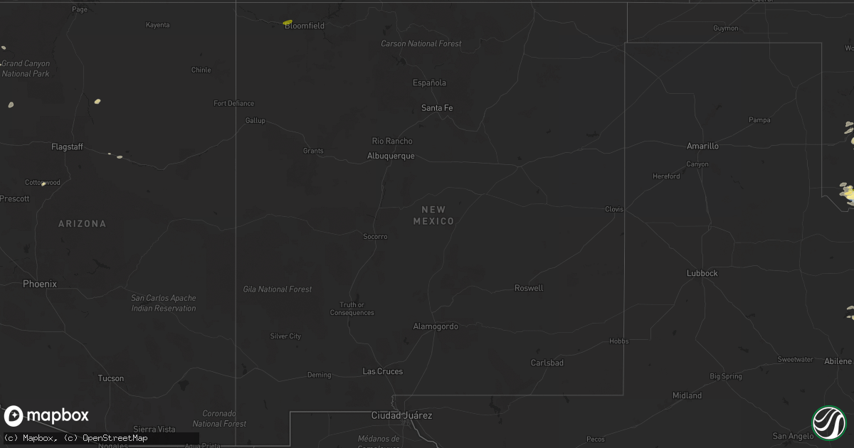 Hail map in New Mexico on June 3, 2025