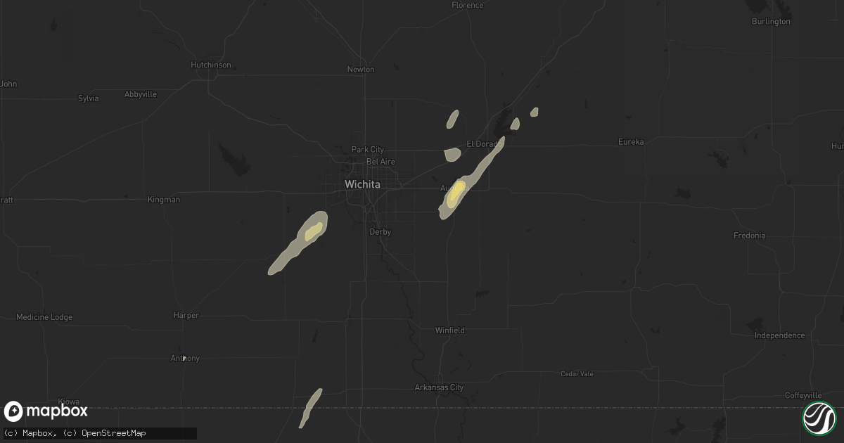 Hail map in Rose Hill, KS on June 3, 2025