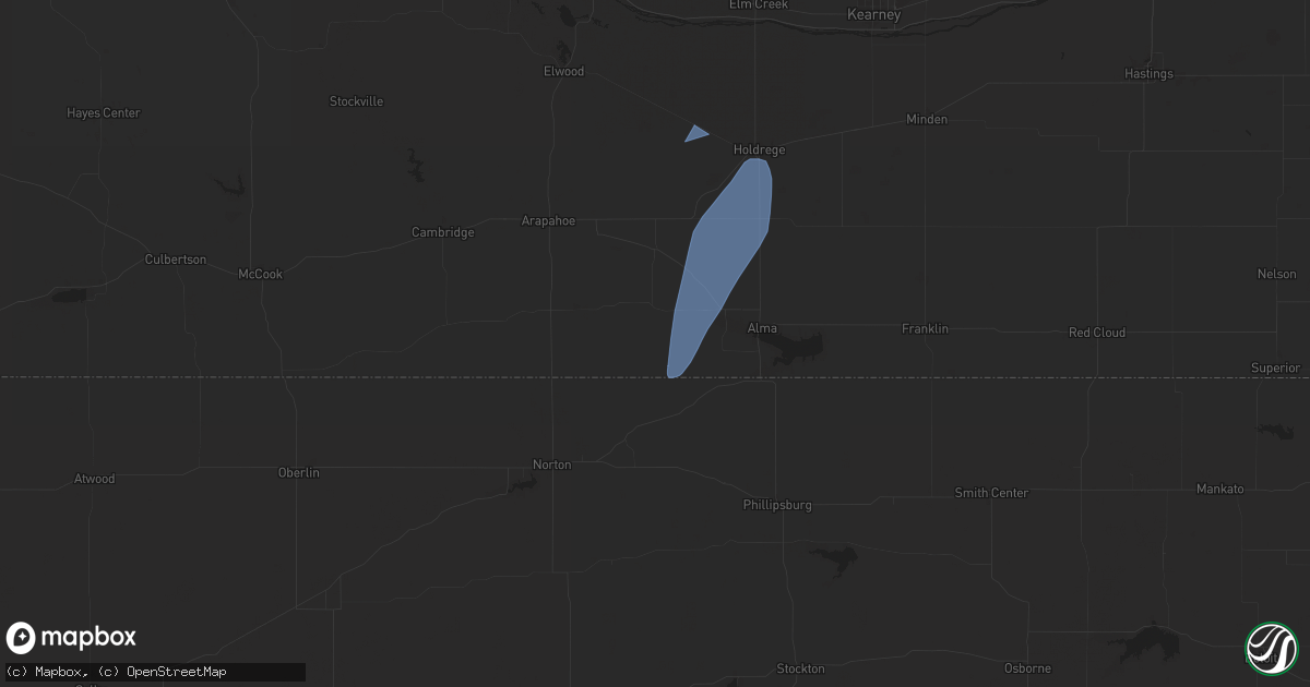 Hail map in Stamford, NE on June 3, 2025