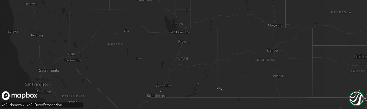 Hail map in Utah on June 3, 2025