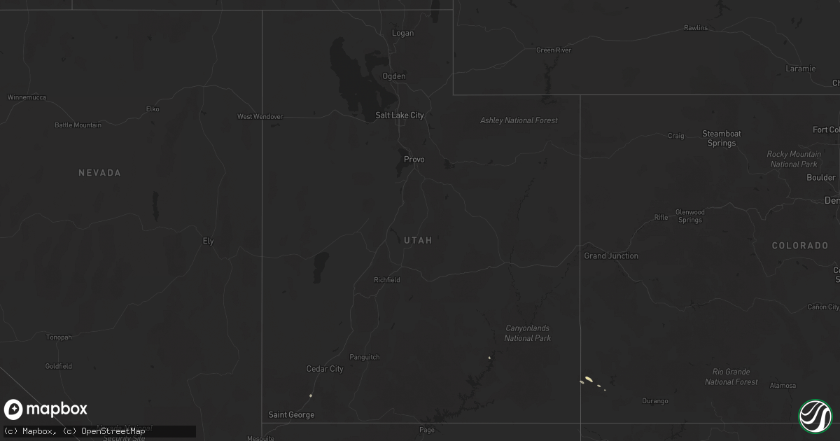 Hail map in Utah on June 3, 2025