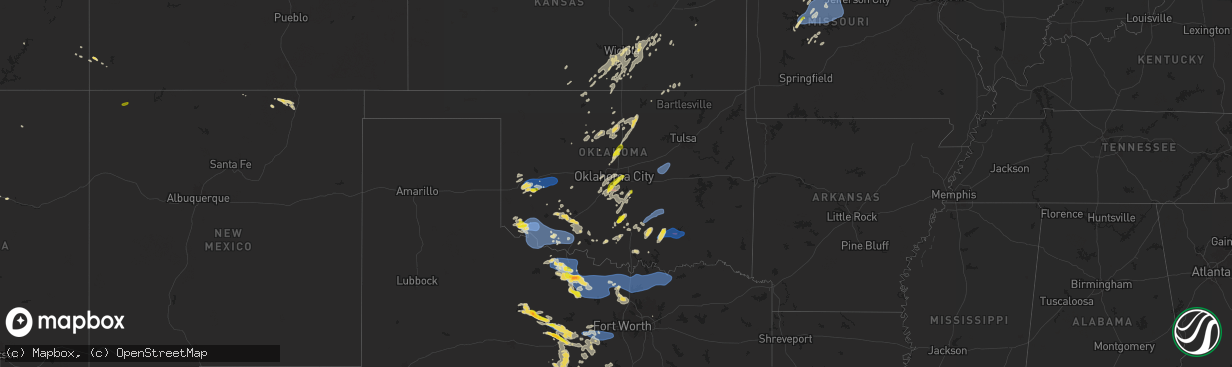 Hail map on June 3, 2025