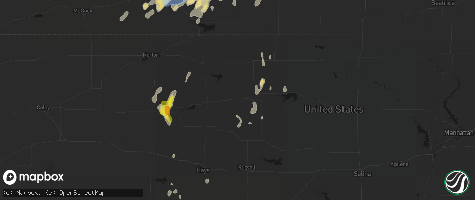 Hail map in Alton, KS on June 3, 2026