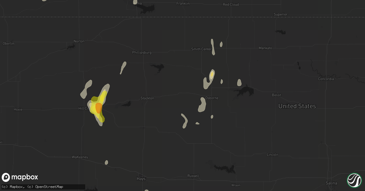 Hail map in Alton, KS on June 3, 2026
