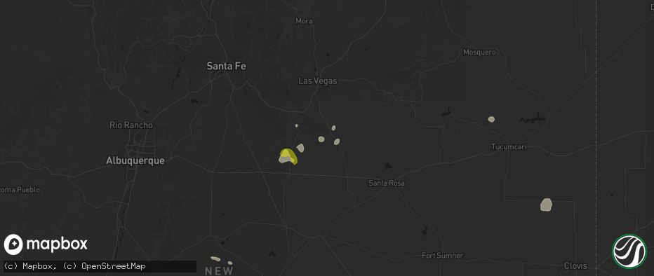 Hail map in Anton Chico, NM on June 3, 2026