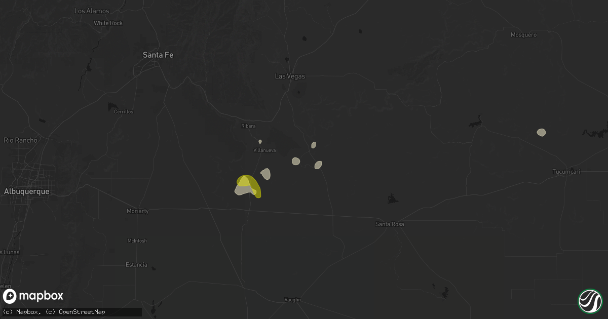 Hail map in Anton Chico, NM on June 3, 2026