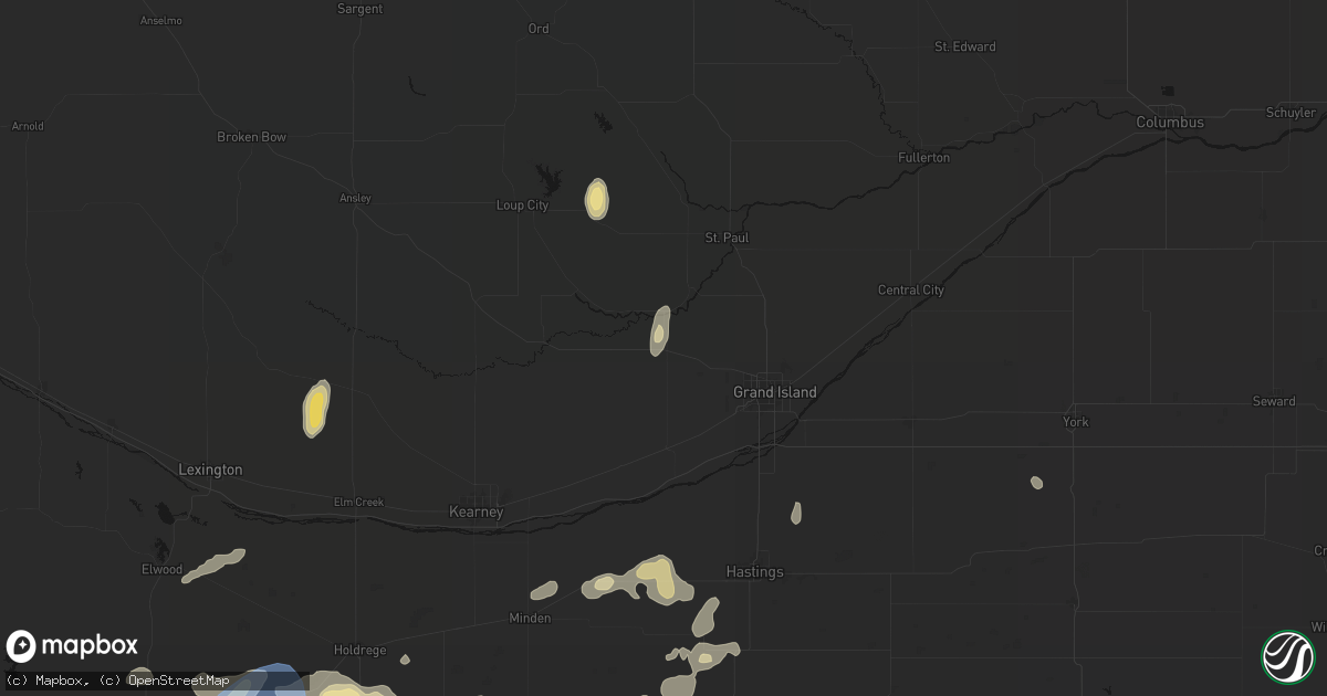 Hail map in Cairo, NE on June 3, 2026