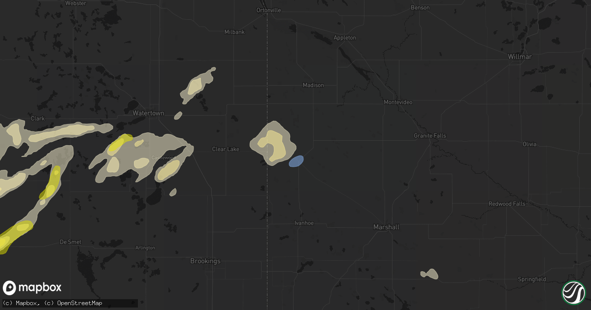 Hail map in Canby, MN on June 3, 2026