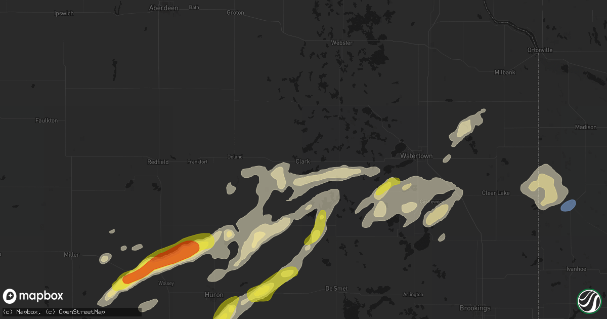 Hail map in Clark, SD on June 3, 2026