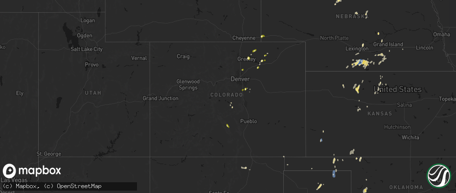 Hail map in Colorado on June 3, 2026