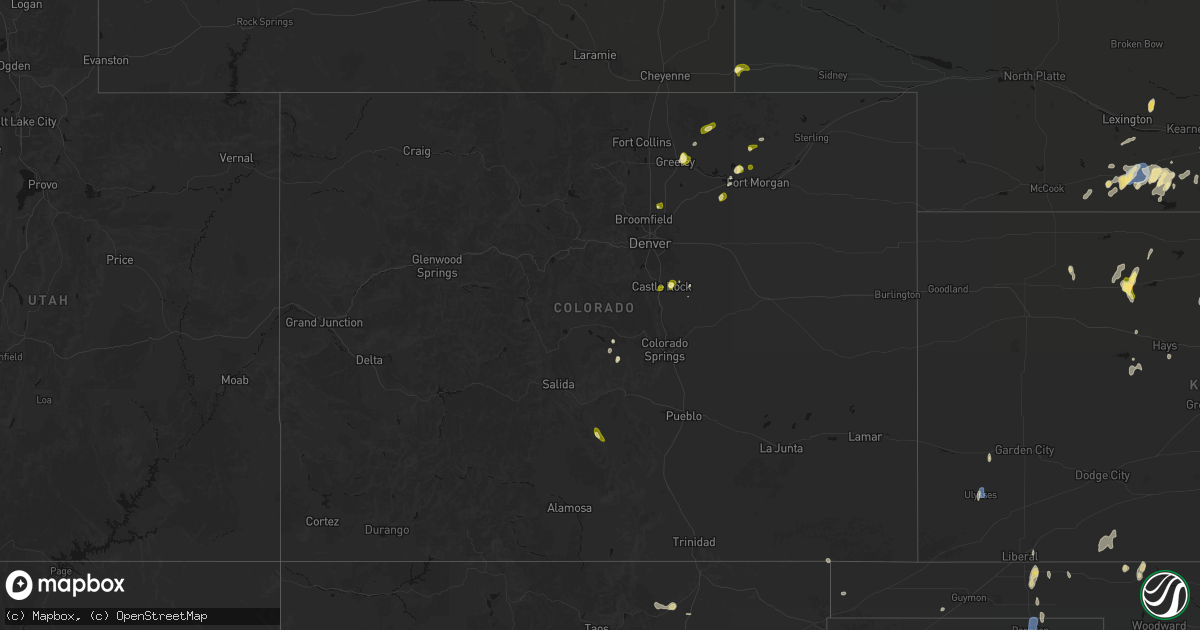 Hail map in Colorado on June 3, 2026