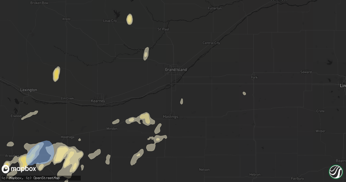 Hail map in Doniphan, NE on June 3, 2026