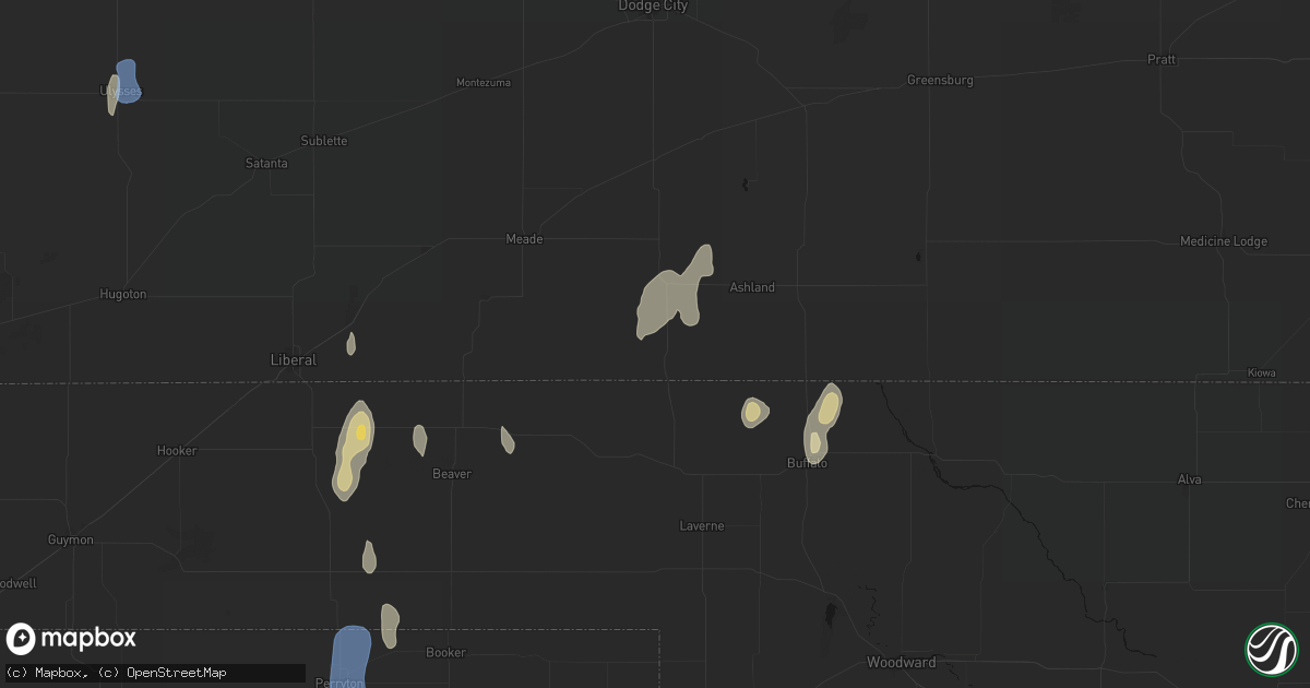 Hail map in Englewood, KS on June 3, 2026