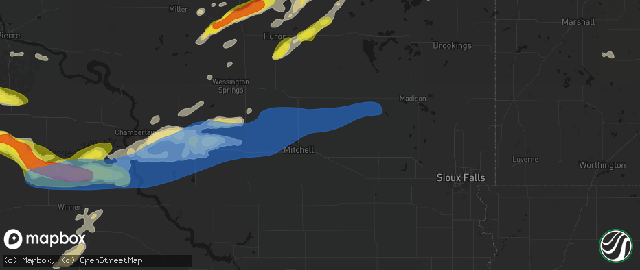 Hail map in Fulton, SD on June 3, 2026
