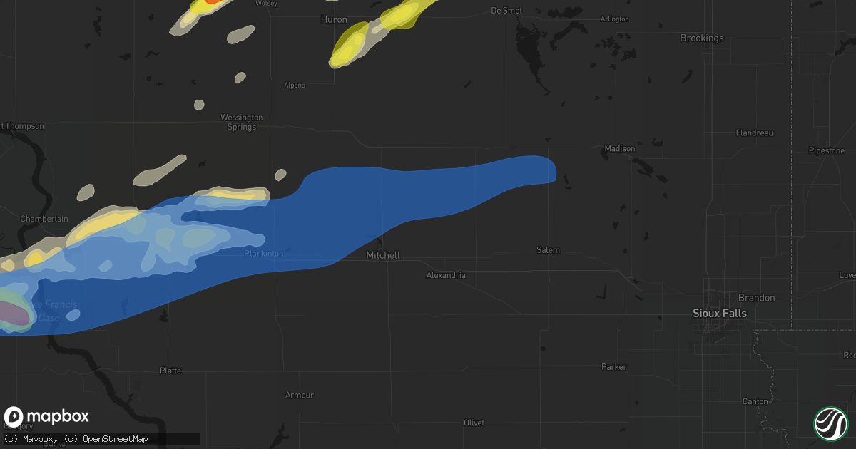 Hail map in Fulton, SD on June 3, 2026