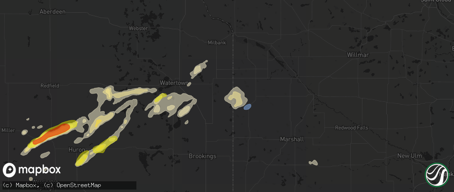 Hail map in Gary, SD on June 3, 2026