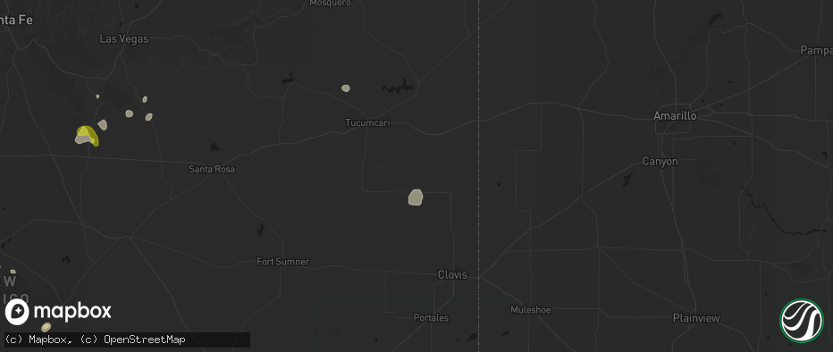 Hail map in Grady, NM on June 3, 2026