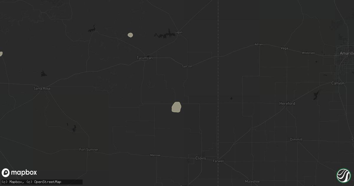 Hail map in Grady, NM on June 3, 2026