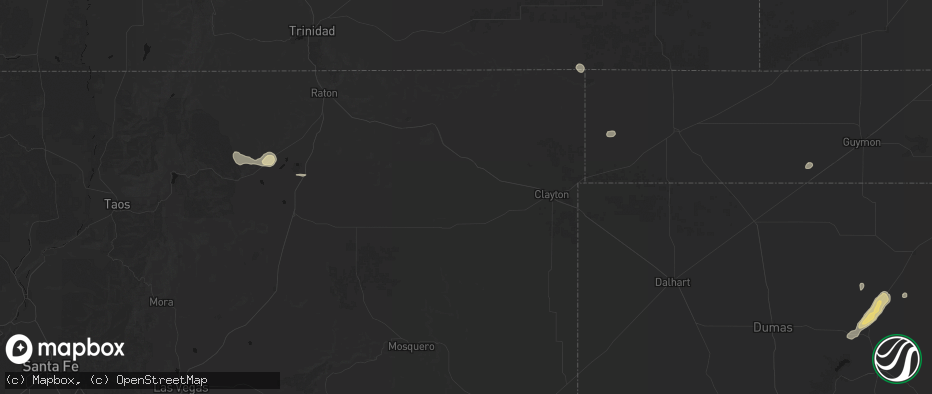 Hail map in Grenville, NM on June 3, 2026