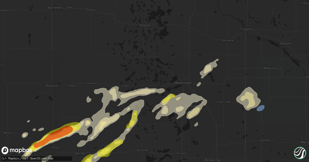 Hail map in Henry, SD on June 3, 2026