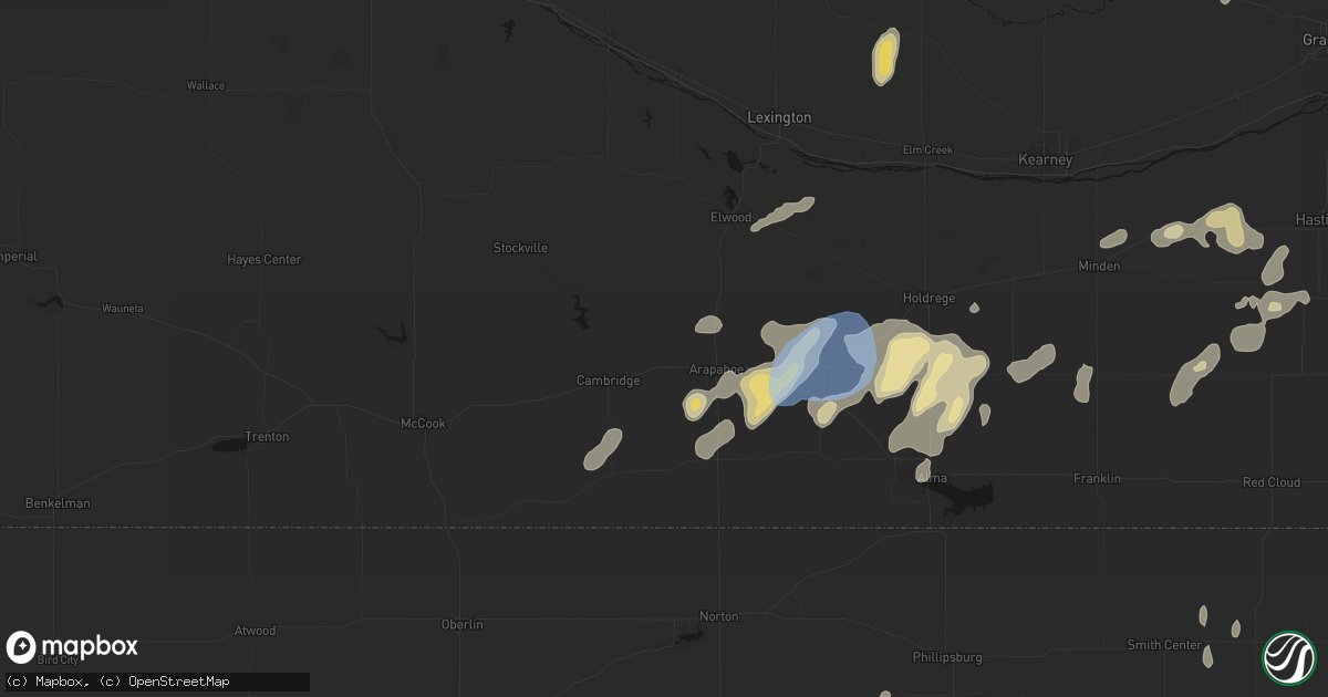 Hail map in Holbrook, NE on June 3, 2026