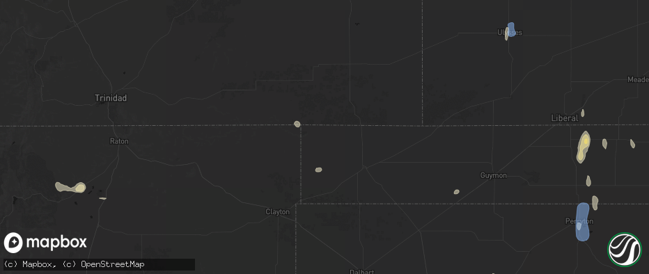Hail map in Kenton, OK on June 3, 2026