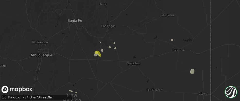 Hail map in La Loma, NM on June 3, 2026